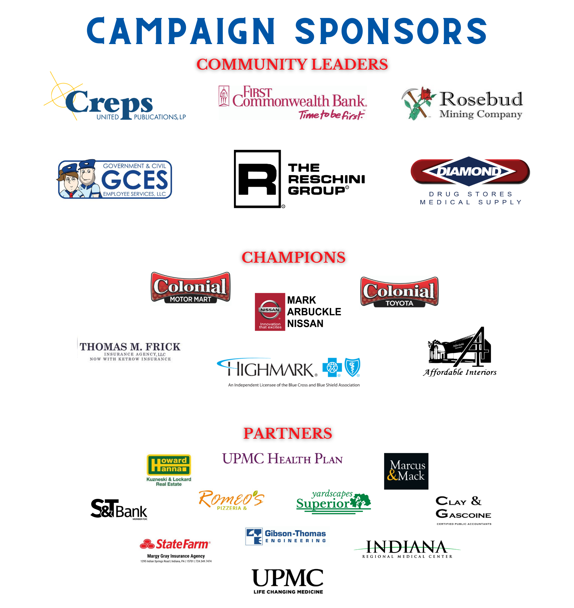 Campaign Sponsors